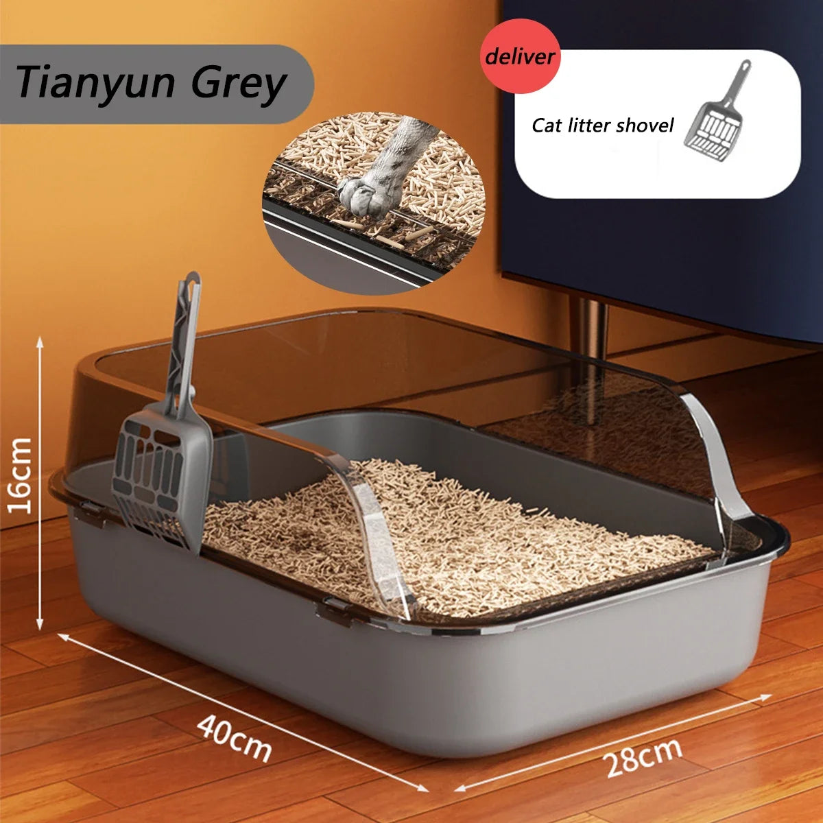 Cat Litter Box Thickening Kitty Sandbox