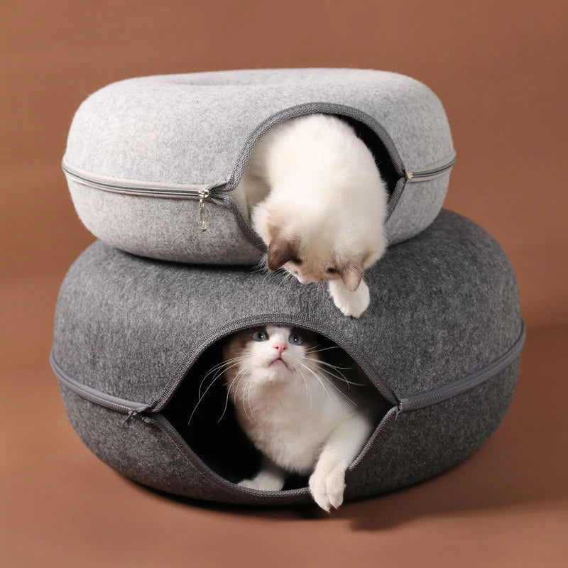 Donut Cat Bed for 2 Cats