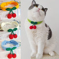 Pet Collar Handmade Knitted Cat Collar With CNecklace Cat